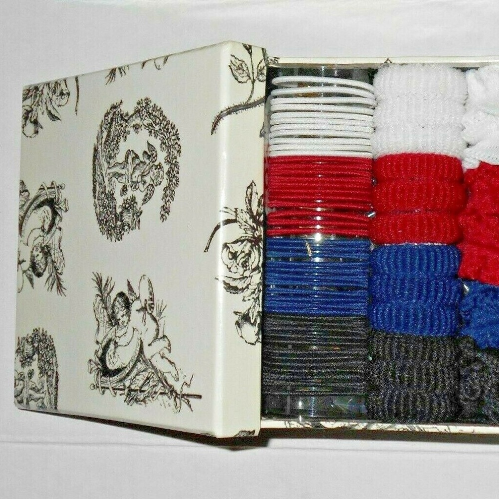 Vintage Rare 65 Piece Hair Soft Ponytail Holder Box Set - Picture 2 of 2